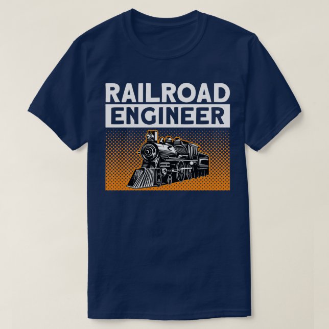 Railroad Engineer Railroad Adults Kids Railway Loc T-Shirt (Design Front)