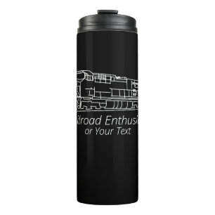 Railroad Enthusiast Diesel Train Locomotive Fan  Thermal Tumbler