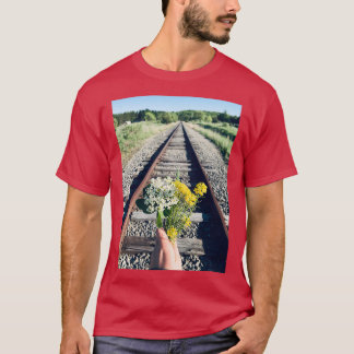 Railroad Flower Photography 1 T-Shirt