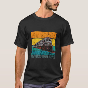 Railroad Freight Train Retro Vintage Locomotive En T-Shirt