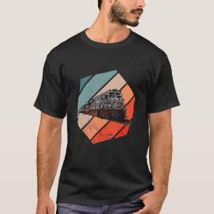 Railroad Locomotive Engineer Retro Vintage Hexa Ra T-Shirt