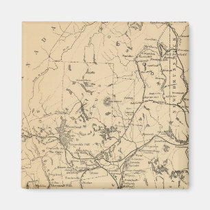 Railroad map of Maine Magnet