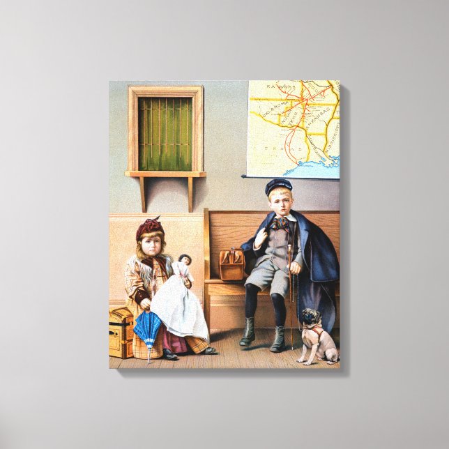 RAILROAD POSTER, 1898 CANVAS PRINT (Front)