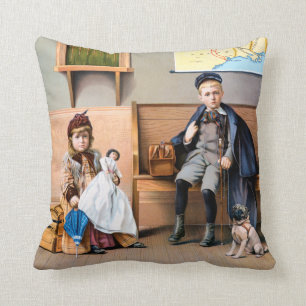 RAILROAD POSTER, 1898 CUSHION