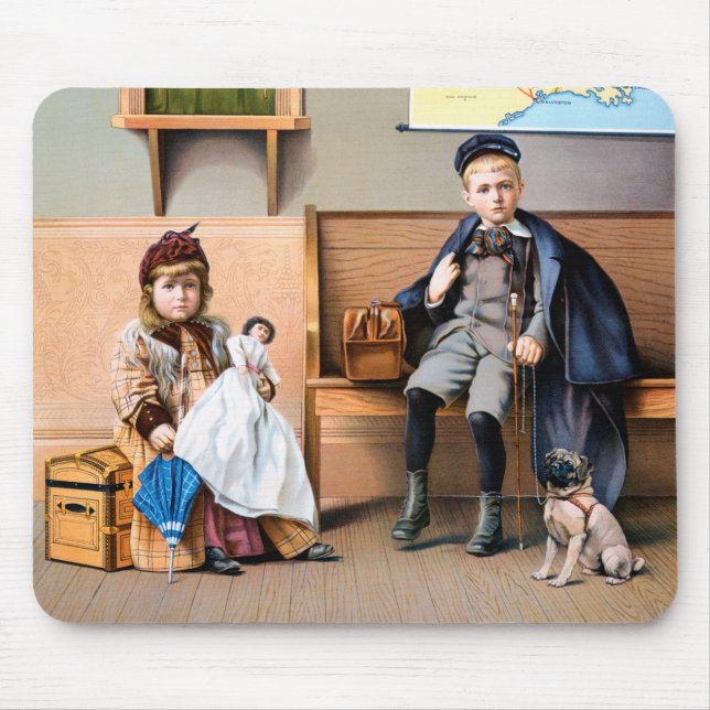 RAILROAD POSTER, 1898 MOUSE MAT (Front)