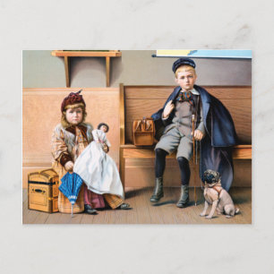 RAILROAD POSTER, 1898 POSTCARD