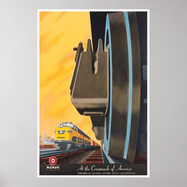 Railroad Poster Bern Hill Art Train Print (Front)
