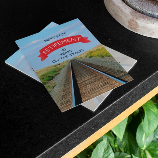 Railroad Railway Train Track Retirement Party Invitation (Creator Uploaded)