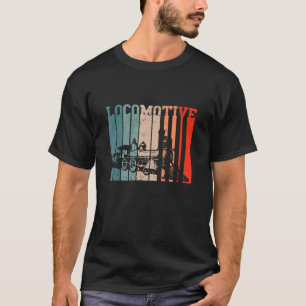 Railroad Retro Vintage Old Steam Train Locomotive  T-Shirt