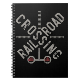 Railroad Sign Locomotive Retro Trainspotter Train Notebook