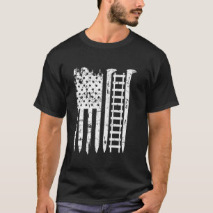 railroad spike american flag Train Gift for railwa T-Shirt