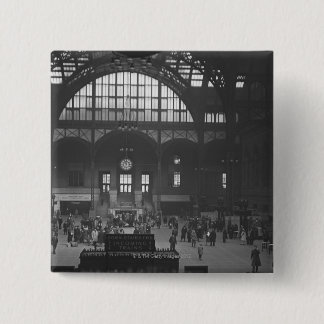 Railroad Station 15 Cm Square Badge