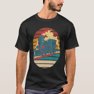 Railroad Steam Locomotive Retro Railway Train Cond T-Shirt