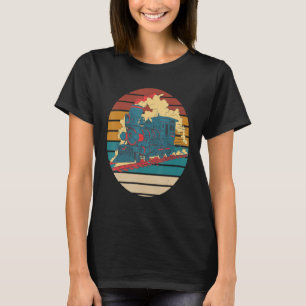 Railroad Steam Locomotive Retro Railway Train Cond T-Shirt