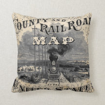 Railroad Throw Pillow