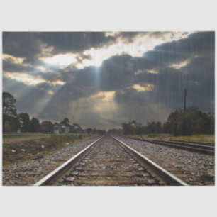 Railroad Tracks 20x30  Decoupage Tissue Paper