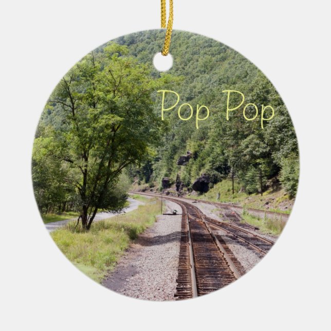 RailRoad Tracks Ornament (Front)