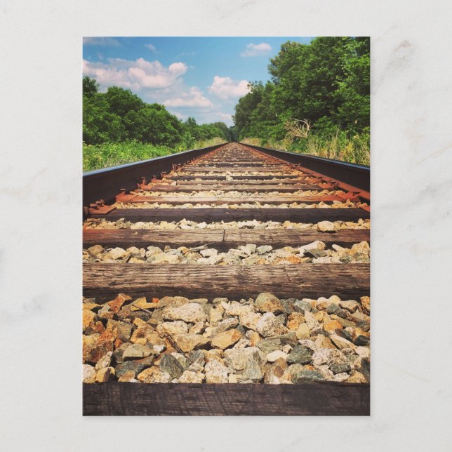 Railroad Tracks Postcard (Front)