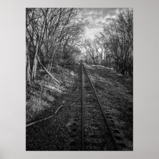 Railroad tracks poster