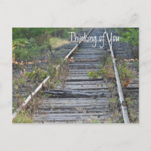 Railroad Tracks, Thinking of You Postcard