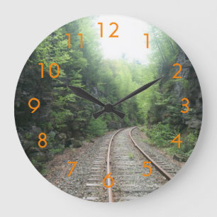 Railroad Tracks Wall Clock