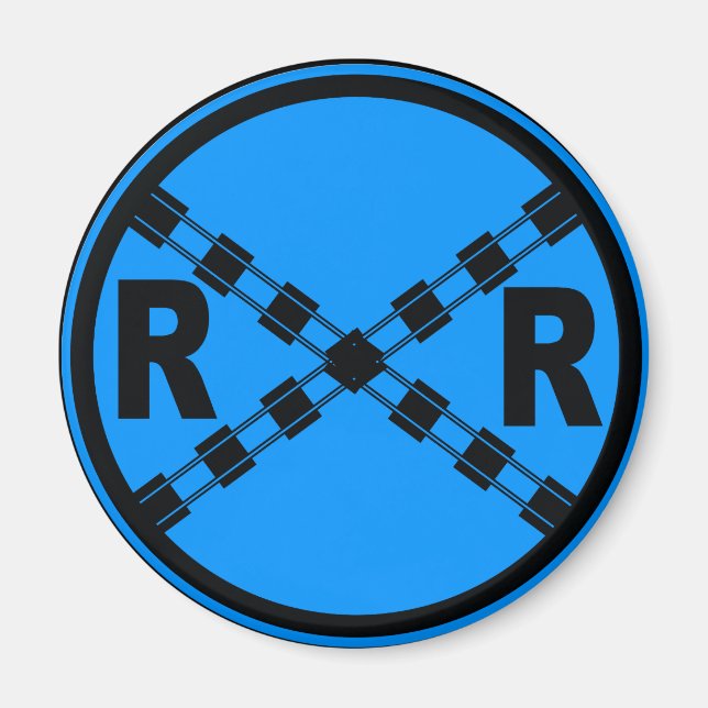 Railroad Traffic Street Sign Magnet (Front)