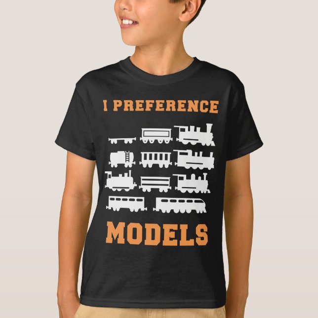 Railroad Train Lover I preference Models T-Shirt (Front)