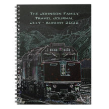 Railroad Train Travel Log Journal