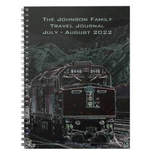 Railroad Train Travel Log Journal