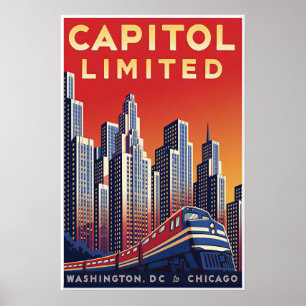 Railroad travel poster