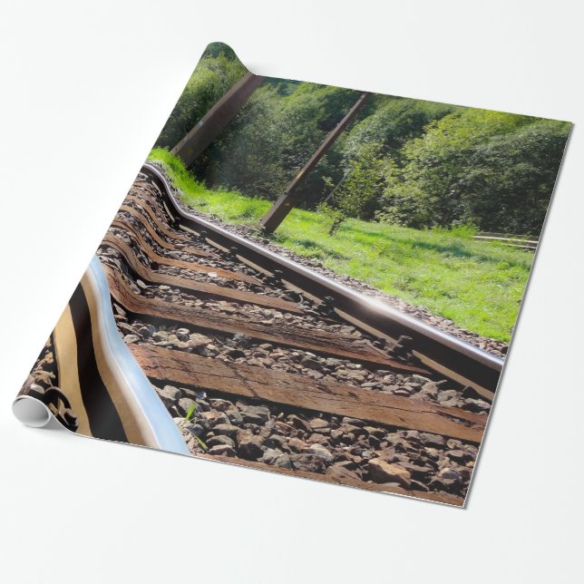 railroad trip, wrapping paper (Unrolled)