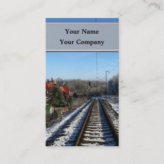 railroad winter businesscard business card (Front)
