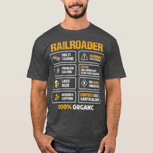 Railroader Awesome for a Train and Railway Fan T-Shirt