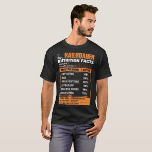 Railroader Nutrition Facts Tough Stubborn Tshirt