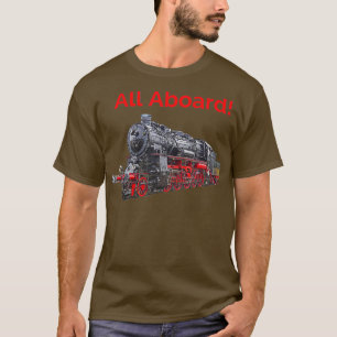 Railroader Vintage Train Gift Steam Locomotive T-Shirt