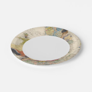 Railroads in England Paper Plate