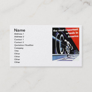 Railroads-Most Important Wheels in America Business Card