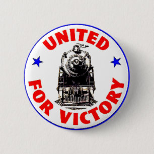 Railroads United For War Effort 1940 6 Cm Round Badge