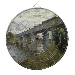 Railway Bridge at Argenteuil (Railroad) (by Monet) Dartboard