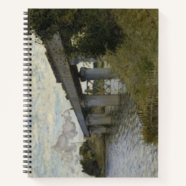 Railway Bridge at Argenteuil (Railroad) (by Monet) Notebook (Front)