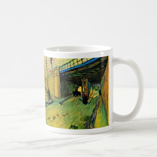 Railway Bridge over Montmajour by Vincent van Gogh Coffee Mug (Right)