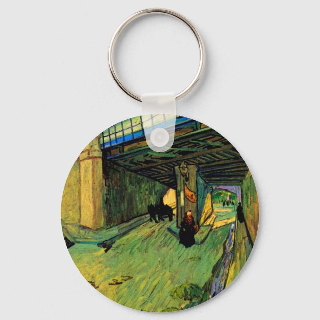 Railway Bridge over Montmajour by Vincent van Gogh Key Ring (Front)