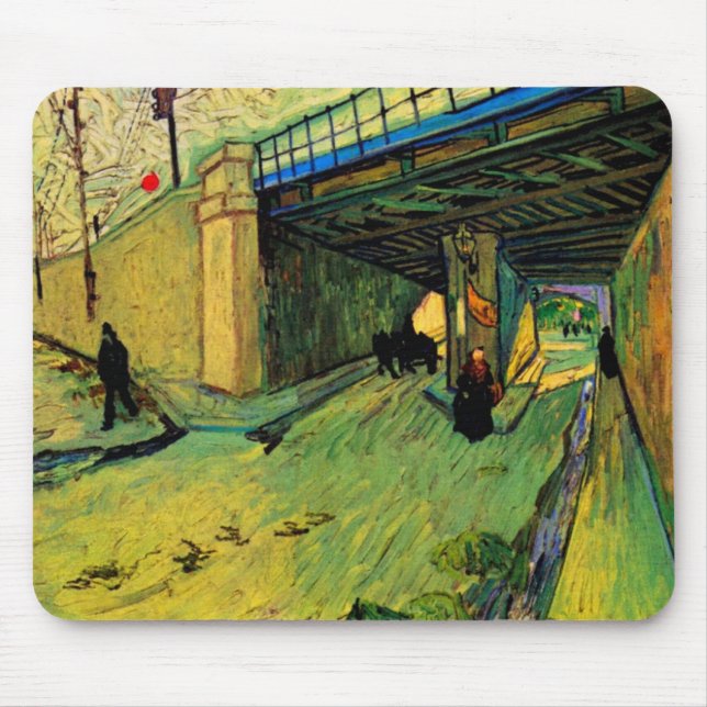 Railway Bridge over Montmajour by Vincent van Gogh Mouse Mat (Front)