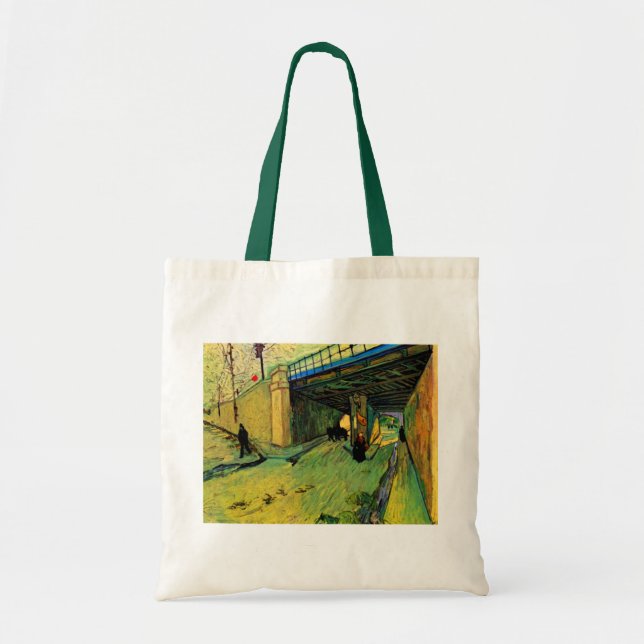 Railway Bridge over Montmajour by Vincent van Gogh Tote Bag (Front)