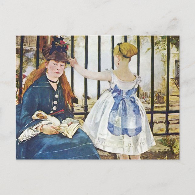 Railway by Edouard Manet Postcard (Front)