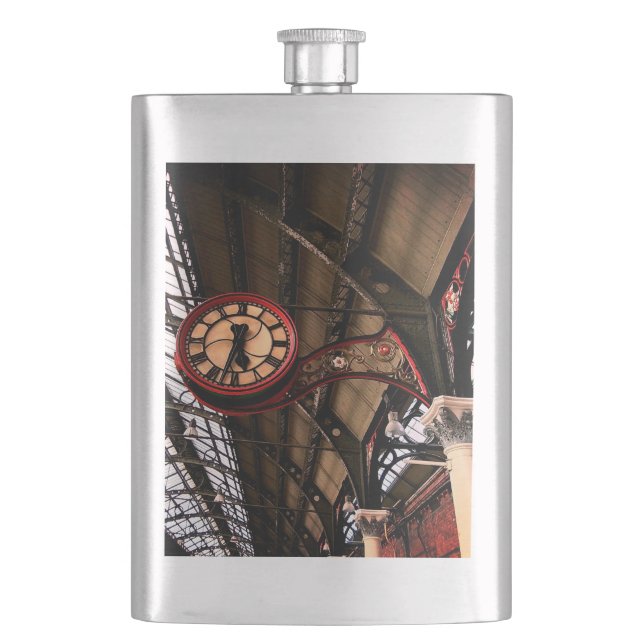 Railway clock hip flask (Front)