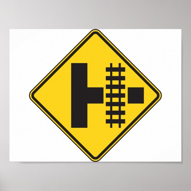 Railway Crossing Ahead Road Sign (Front)