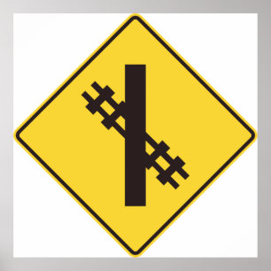 Railway Crossing Road Sign
