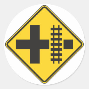 Railway Crossing Road Sign Stickers