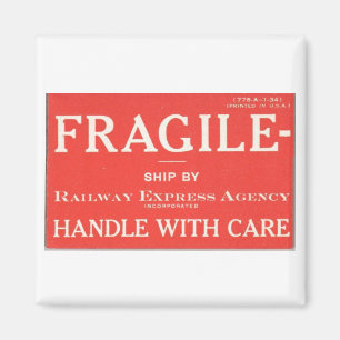 Railway Express Fragile Magnet